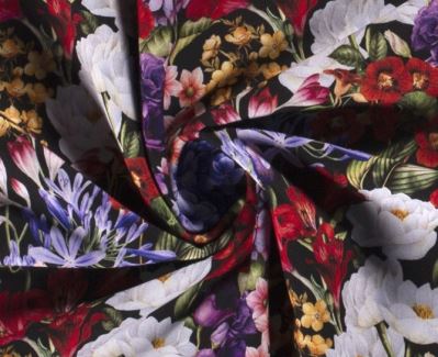 Softshell in black with digital flower print 19310/069 (4)