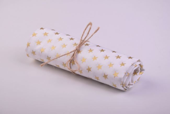 Roll of Christmas cotton in cream color with star print RO12703/051