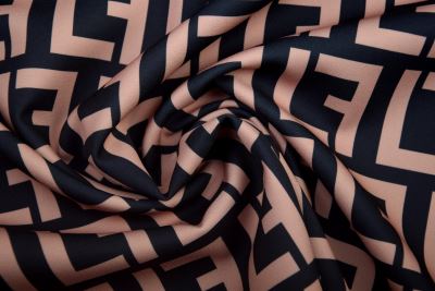 Barbie costume fabric in black with digital geometric print ET1957B (5)