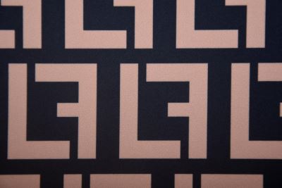 Barbie costume fabric in black with digital geometric print ET1957B (2)