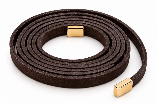 Leather belt in brown color ITA-PA01