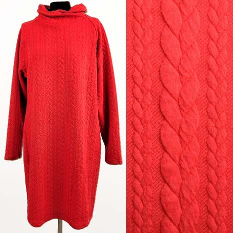 Knitted in bright red color with braids 13423/426