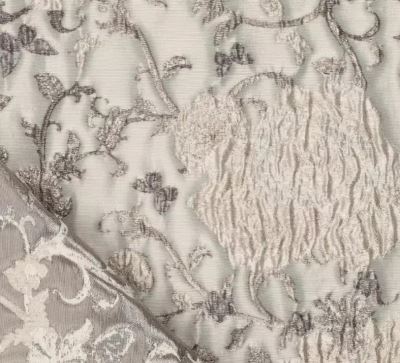Costume jacquard fabric in gray with flowers 22770/178 (2)