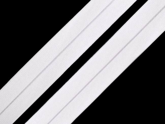 Edging elastic in white color 2 cm wide 440723