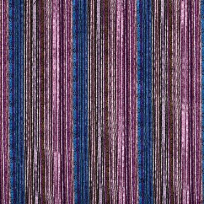 Native American fabric with blue woven decorative stripes 13152/019