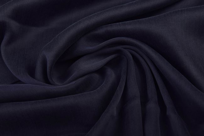 Cupro in dark blue with velvet finish QT079