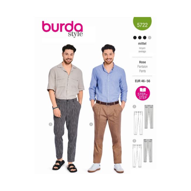 Cut for men's trousers in size 46-56 5722