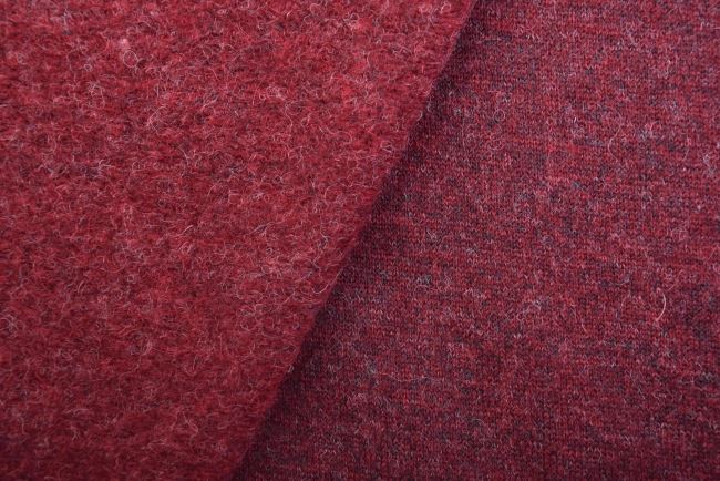 Boiled wool in burgundy color DS-GL2130