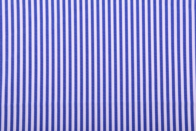 Cotton with a stripe pattern in white and blue 14944/651