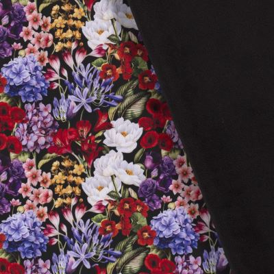 Softshell in black with digital flower print 19310/069 (2)
