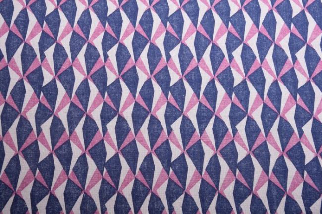 Decorative fabric with geometric print 01475/017