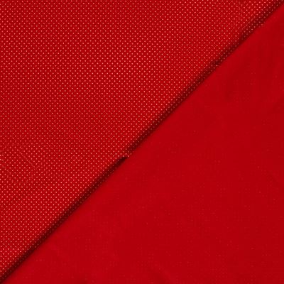Christmas cotton fabric in red with a print of small golden dots 60893/055 (2)