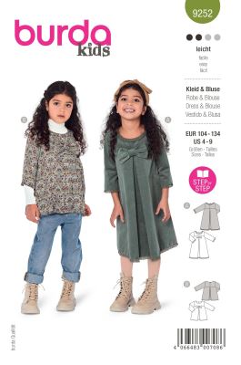 Cut for children's dresses in size 104-140 9252