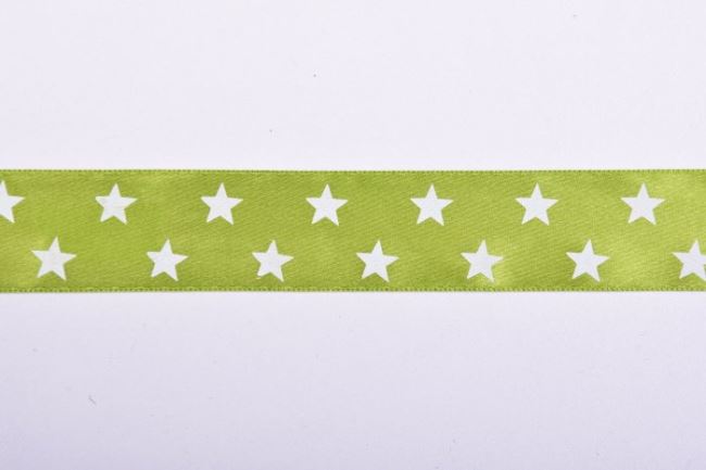 Decorative ribbon in green with stars 11319