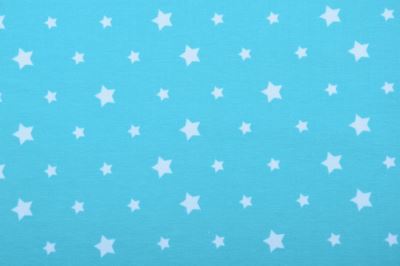 Cotton knit in green color with stars 08006/022