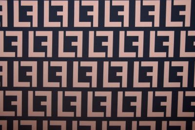 Barbie costume fabric in black with digital geometric print ET1957B (1)