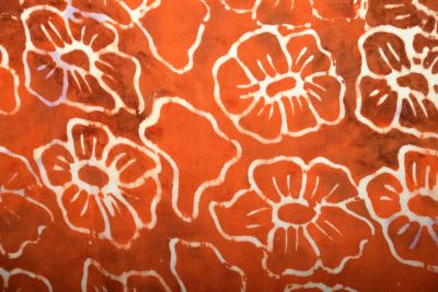 Pareo/sarong with batik flower print BALI157 (5)