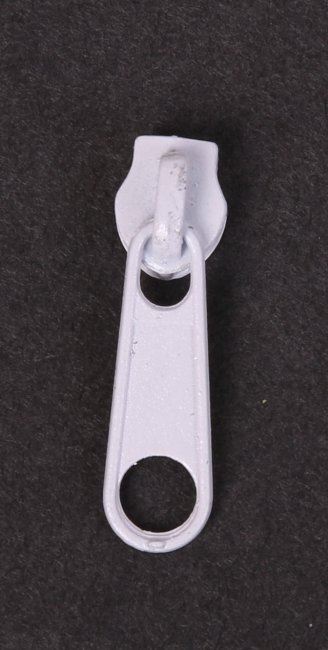 Zipper slider in white 0.9 cm I-S30-NC-101