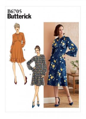 Butterick Cut Women's Ruched Dress Size 44-52 B6705-E5