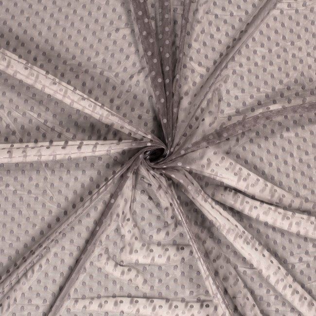 Gray tulle with a large dot 13161/054