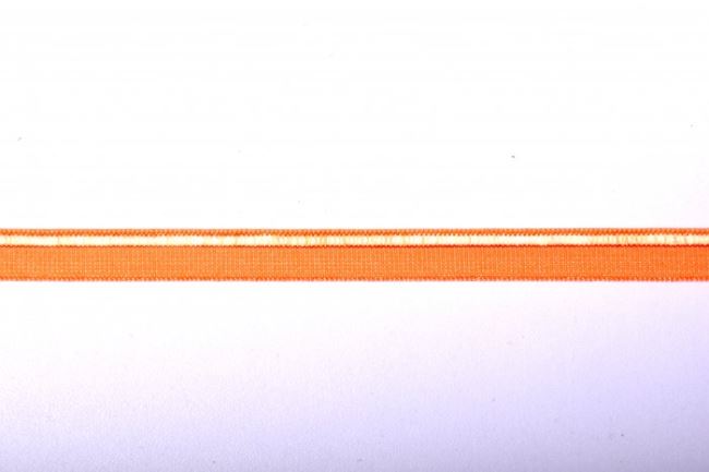 Edging elastic in orange color, 1 cm wide 43621