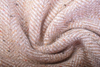Coat fabric in beige color with zigzag pattern TI2053 (3)