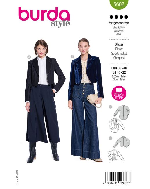Women's jacket cut in size 36-48 5602