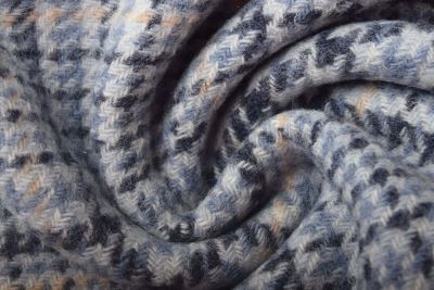 Coat fabric in blue with a checkered pattern TI2034 (3)