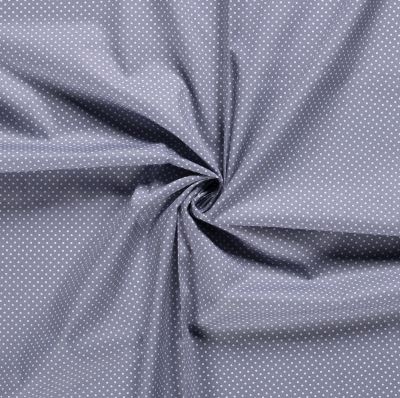 Cotton fabric in gray color with a print of small dots 05575/061 (3)