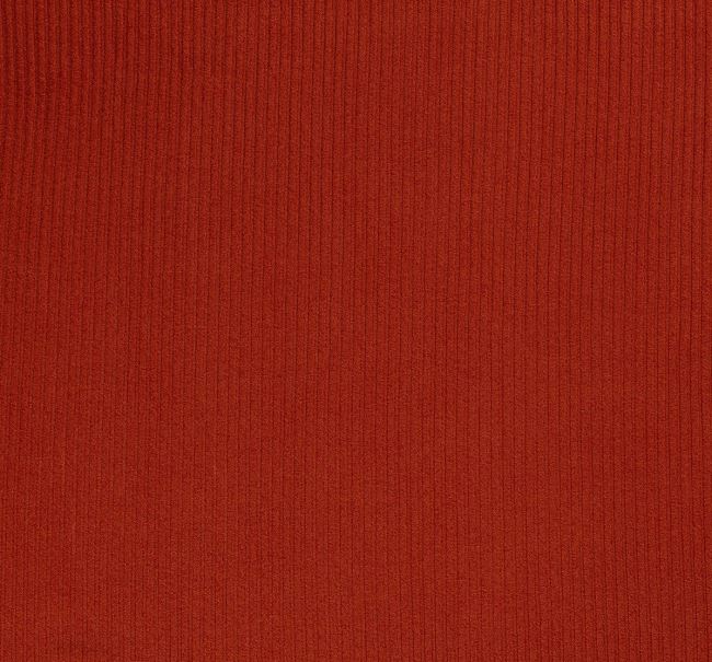 Rib knit fabric in brick color 03362/056