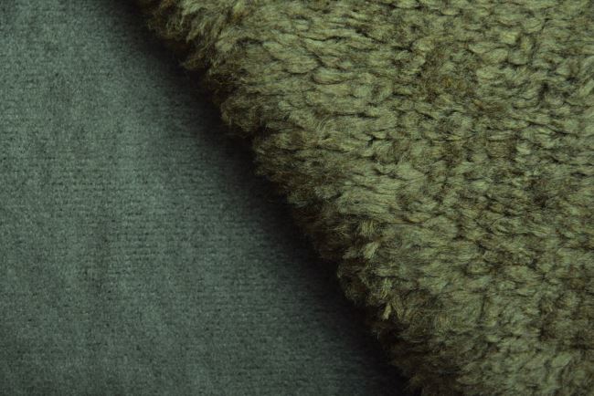 Combed velvet in khaki color NF006