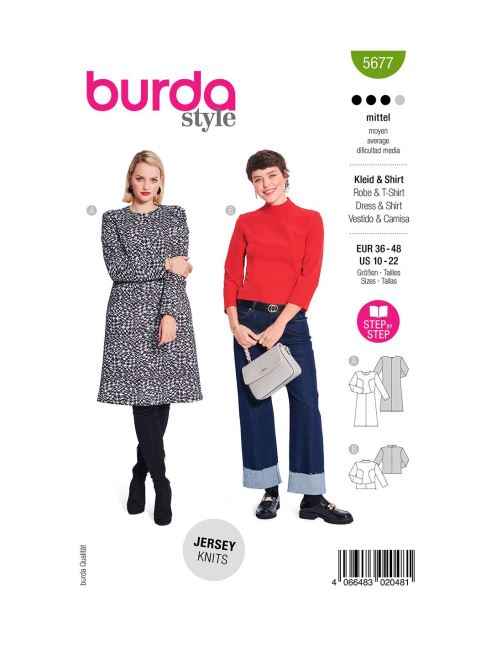 Pattern for women's dress and blouse in size 36-48 5677