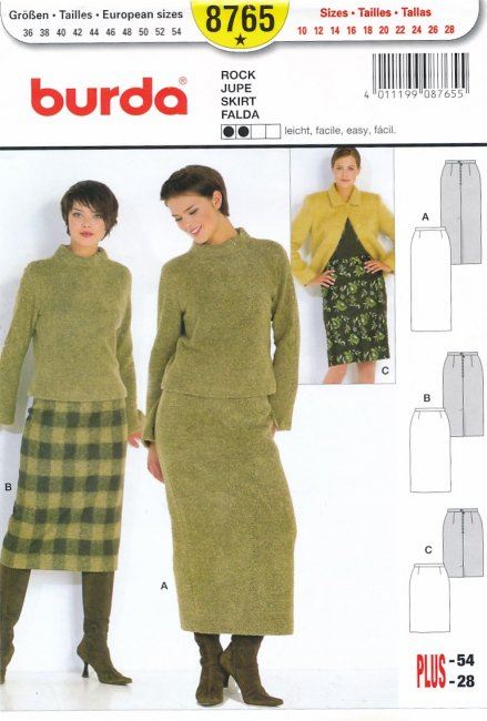 Women's narrow skirt cut 8765