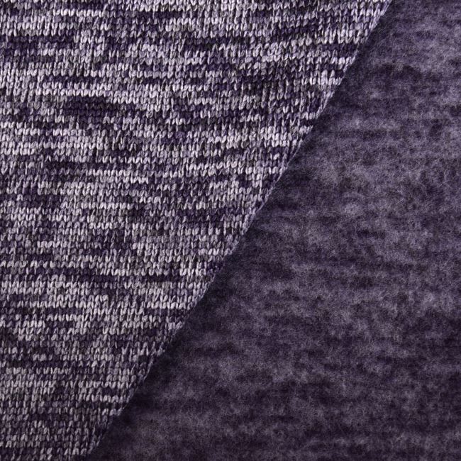 Mottled knitted fabric with a hint of purple 03083/044