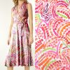 Cream-colored viscose knit with digital abstract print MI57120/6015