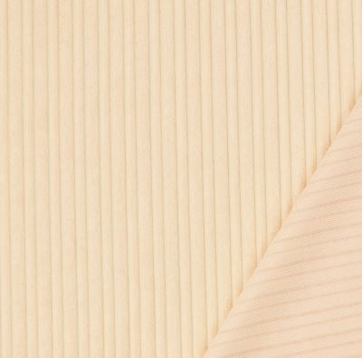Nicky velor in cream color with ribbing 210300.5004