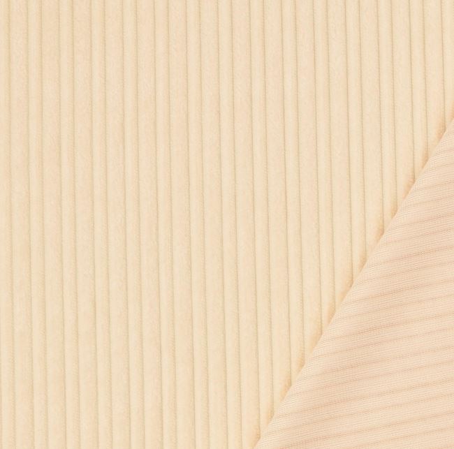 Nicky velor in cream color with ribbing 210300.5004
