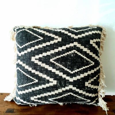 Cushion cover from Bali in black color with a geometric pattern, size 60x60 cm BALI08 Cushion cover from Bali in black color with a geometric pattern, size 60x60 cm BALI08