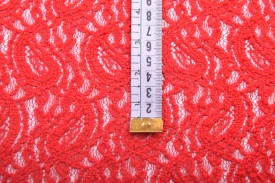 Lace in red with decorative motif DS-PAR1134 (2)