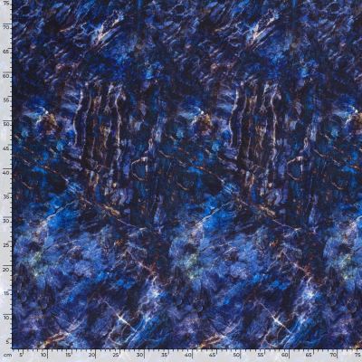Functional knit with blue marble digital print 20266/069 (3)