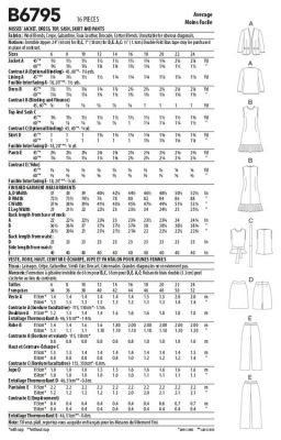 Butterick cut for women's set in size 32-40 B6795-A5 (1)