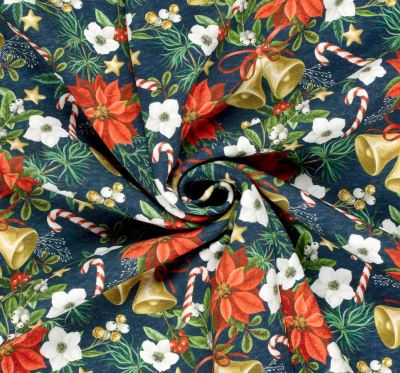 Brushed Tracksuit with Digital Christmas Bells and Flowers Print 22712/008 (3)