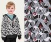 Softshell in gray color with digital print of geometric shapes 20430/063