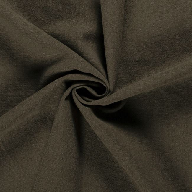 Stonewashed linen in khaki color 02155/027