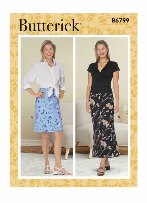 Butterick cut on skirt in size 32-40 B6799-A5