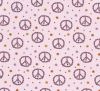 Cotton knit in pink with hippie flower print 21818/011