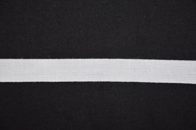 Woven fabric in white color 13 mm wide 010613