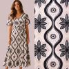 Viscose fabric with shine and ornament print MI82513/901