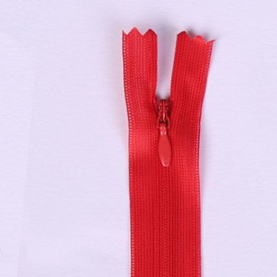 Hidden zip in red color 25cm I-3W0-25-162