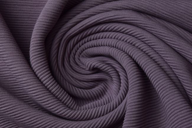 Rib knit Ottoman 2nd grade in purple color K80001-045D